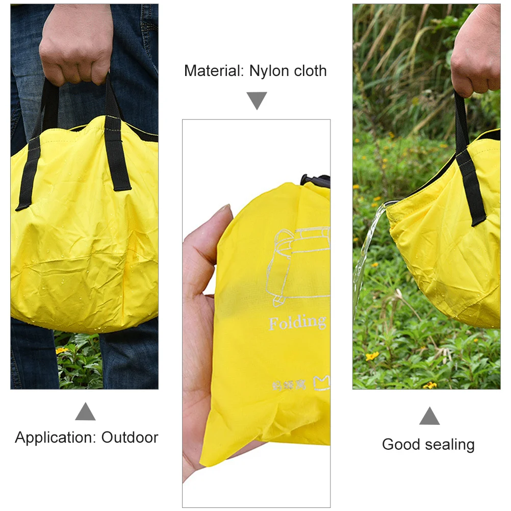 

1Pcs Multi-Functional Folding Foot Soak Tub Easy Carry Stable Design for Outdoor Spa Picnic Fishing Yellow Foot Basin