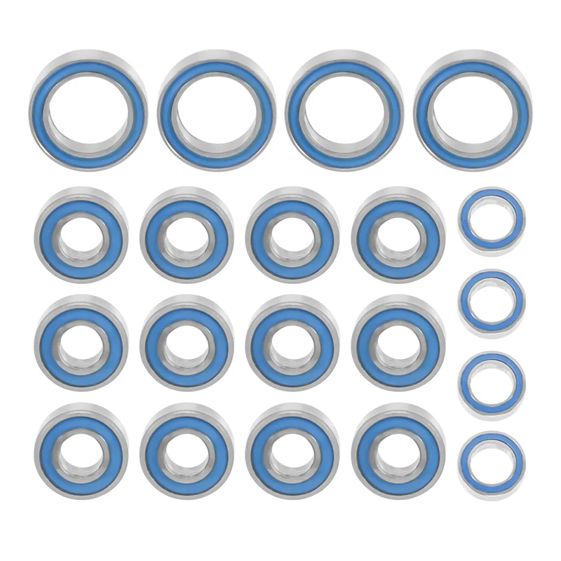 

B05C-20 шт. комплект резиновых герметичных шарикоподшипников для Tamiya TT01 TT-01 TT01E TT01D TT02B 1/10, обновления радиоуправляемого автомобиля, детали, аксессуары