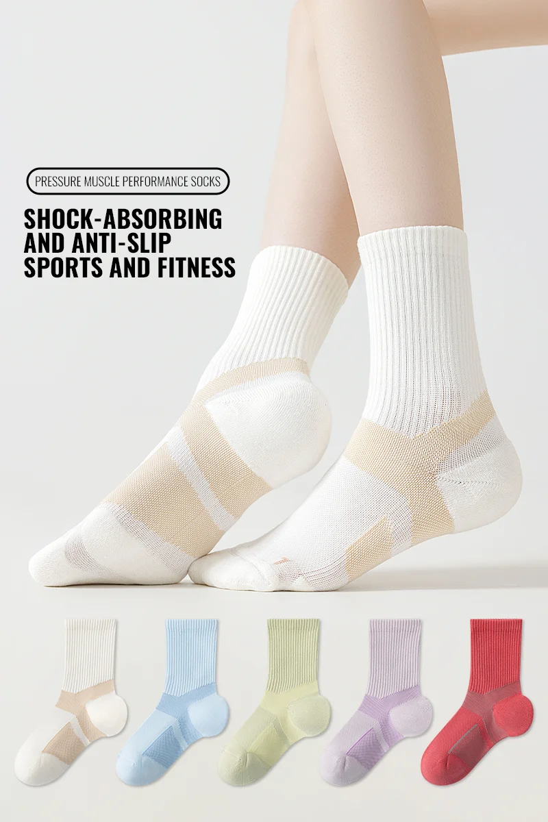 MiiOW Marathon Athletic Socks Running Tennis Basketball Badminton Moisture Wicking Thick Terry Cushioned Elite Sports Crew Sock
