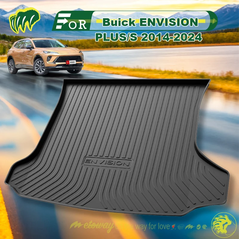 

For Buick ENVISION PLUS/S 2014-2024 Custom Fit Car Trunk Mat All Season Black Cargo Mat 3D Shaped Laser Measured Trunk Liners