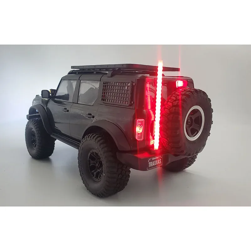 LED Flagpole brilhante para 1:18 Traxxas RC, Simulação 3V, TRX4M, Escalada Carro, Peças de Atualização Bronco