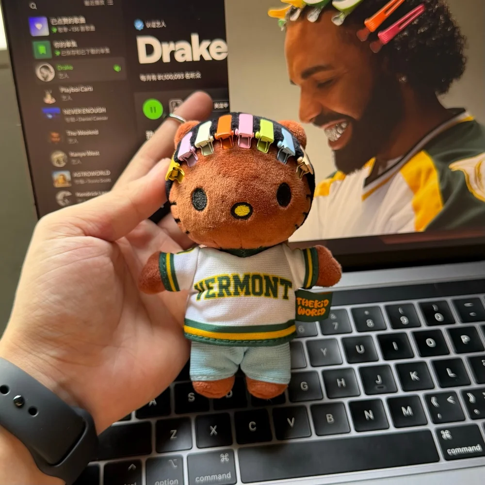 Drake-Kitty Plüsch-Schlüsselanhänger, Hello Kitty Plüschtiere, Stofftier, Anhänger, Puppenkollektion, niedliche Kinder, Jungen, Mädchen, Geburtstag, Weihnachten, Geschenk