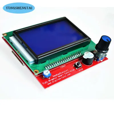 Imagem -03 - Lcd 12864 Painel de Controle Inteligente Controlador Tela Impressora 3d Reprap Placa Adaptador Inteligente para Peças Impressora 3d Peças 2004