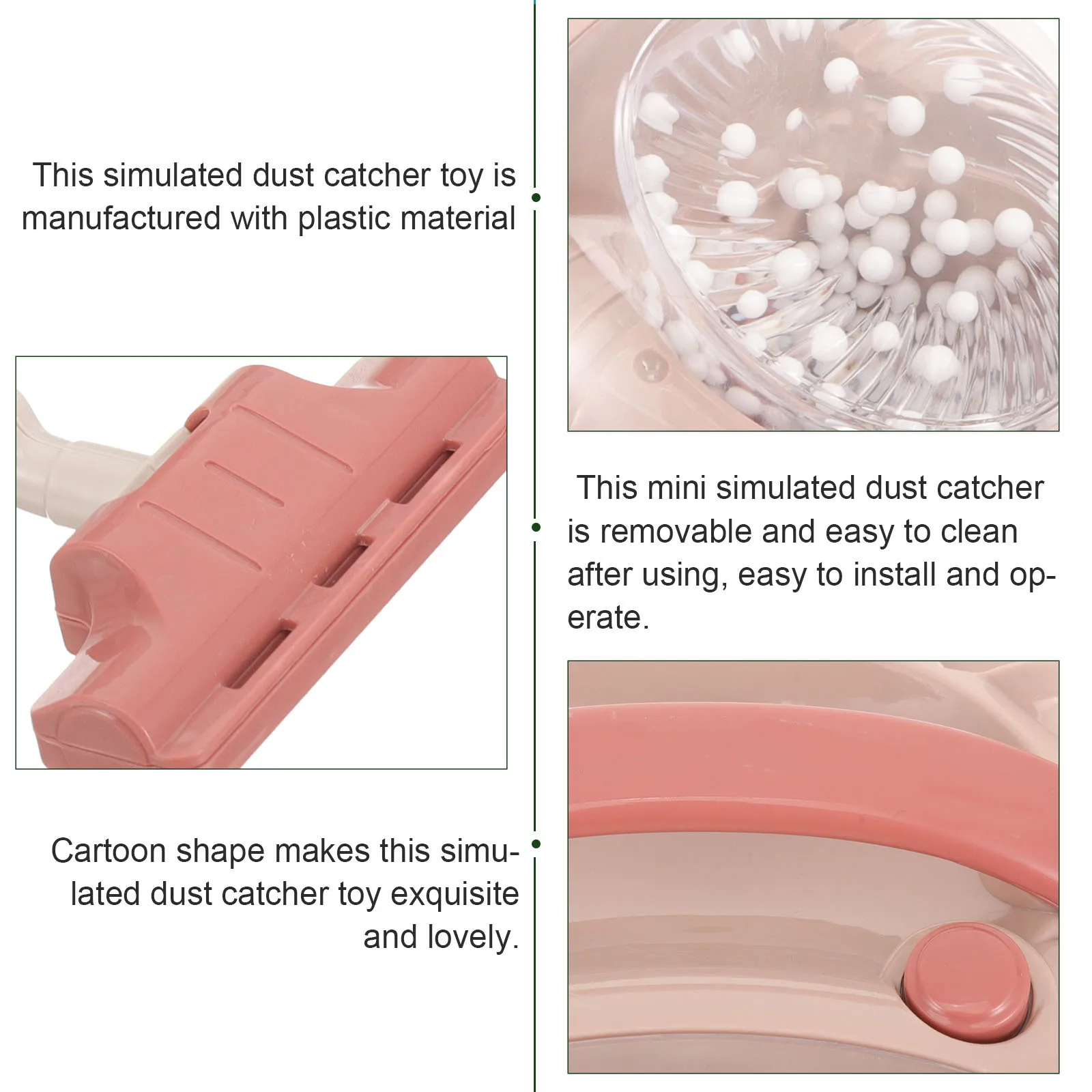 Kinderstofzuiger Mini-stofvanger voor kinderen Fantasiespel Educatieve thuisscène Zintuiglijk voor peuters