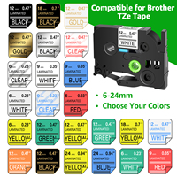 12mm Tape for Brother TZ TZe-231 Tze-251 TZe-241 Label Tape Black on White Ribbon Compatible for P-Touch PT-1000 PT-D400 Printer