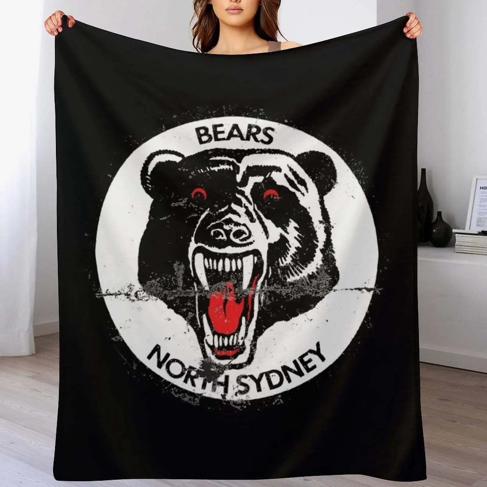 

North Sydney Bears Throw Blanket Flannel Fleece Soft Warm Throw Blanket