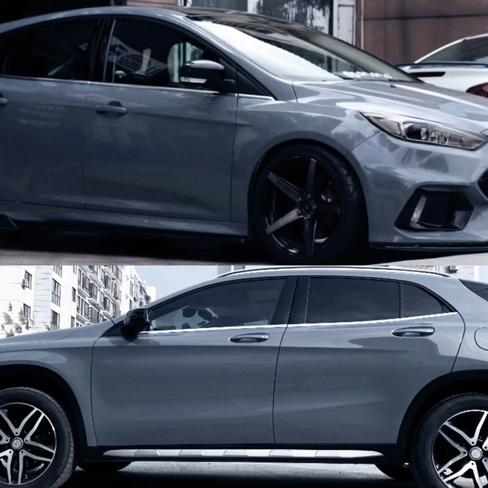 

1.45X3m/16.5m PET Glossy Cement Grey Car Film Car Self-adhesive Vinyl Decal Sticker Auto DIY Decor Accessories Air Bubble Free