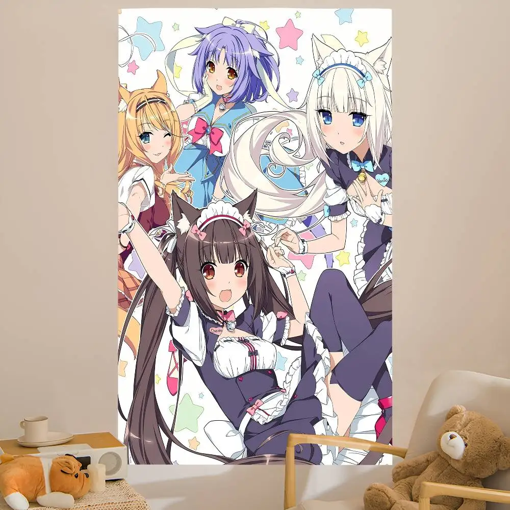 Anime Nekopara Movie Hanging Bohemian Tapestry Bohemian Wall Tapestries Mandala Cheap Hippie Wall Hanging