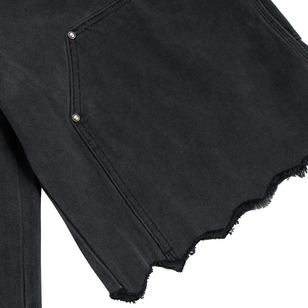 2026 New Vintage Washed Destroyed Denim Shorts Men's Loose Wide Leg Shorts Retro Grunge Distressed Jeans Bottoms