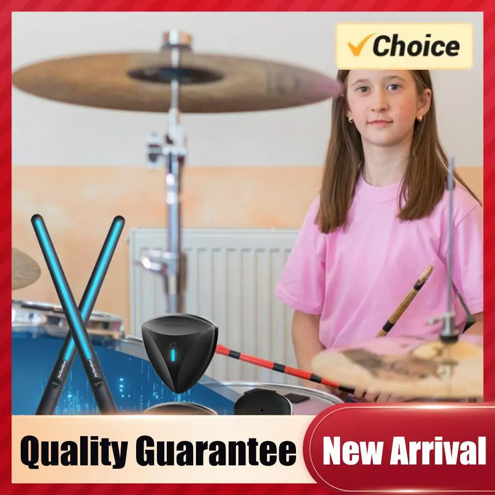 

Портативный набор электронных барабанов, адаптер для воздушных барабанов, Bluetooth-совместимый электронный барабанный комплект, реалистичные эффекты, аксессуары для музыкальных инструментов