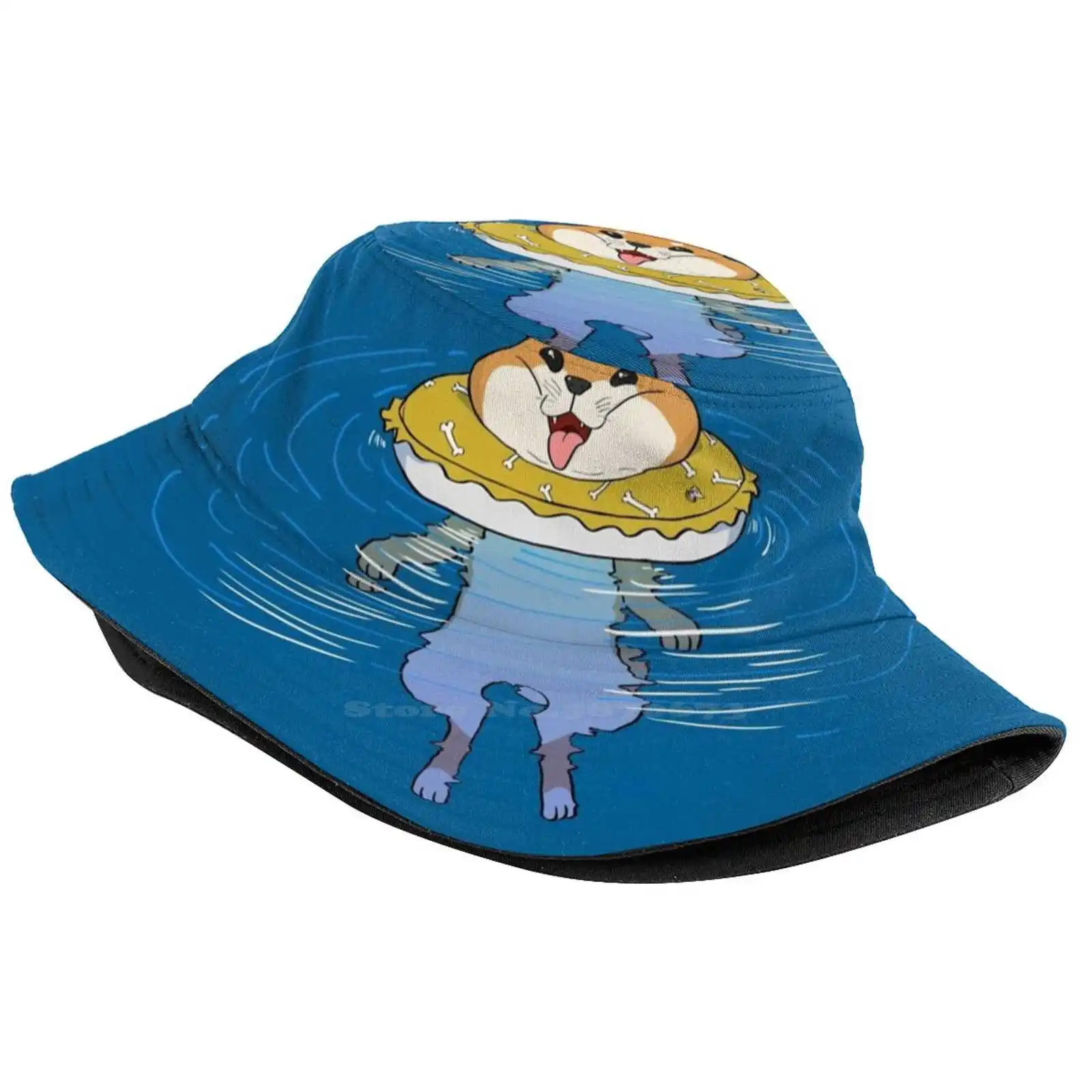 Swiming Shiba Inu Unisex Fisherman Hats Cap Manga Weeb Yakuza La Voie Du Tablier Shiba Inu Shiba Inu Shiba Inu Shiba Inu Animal