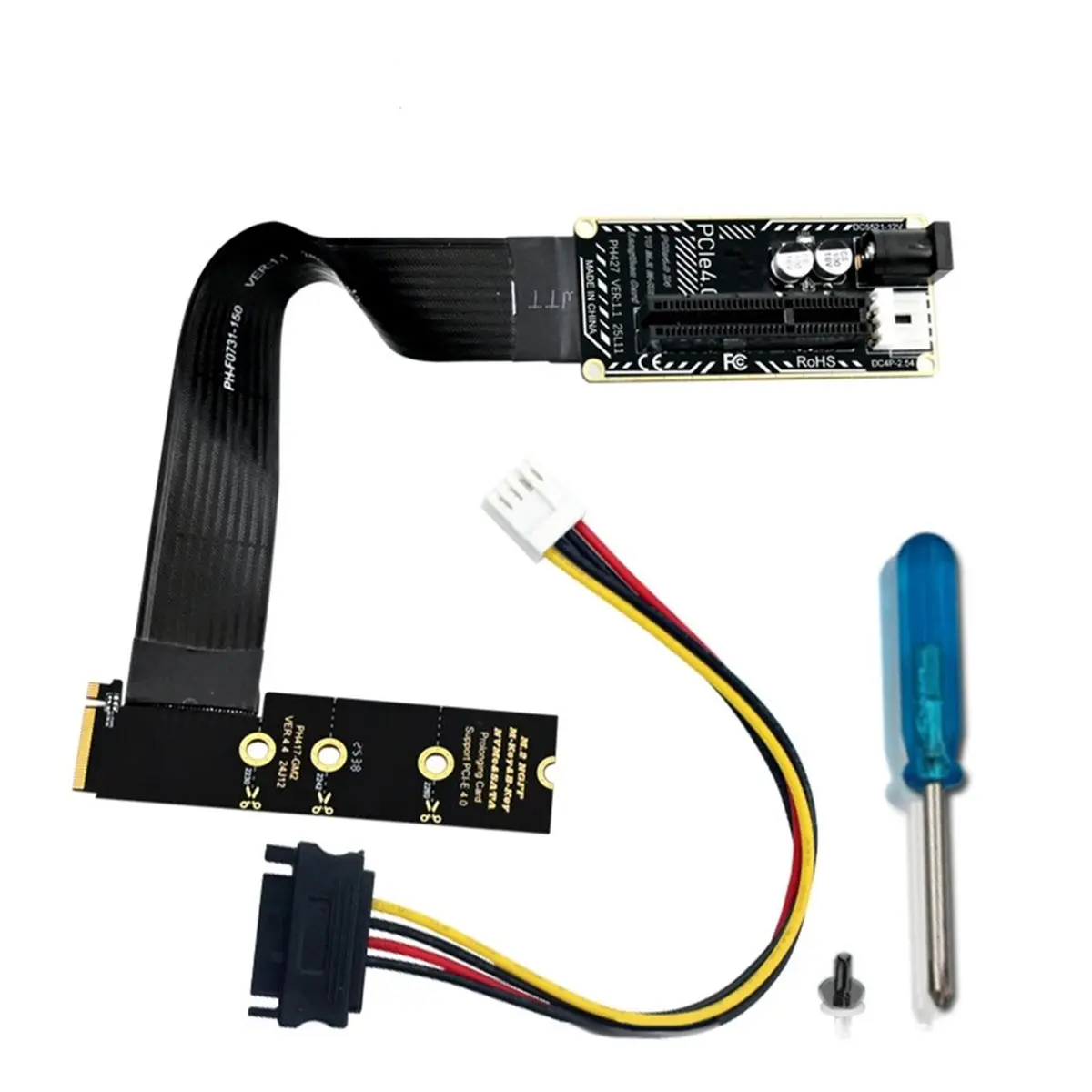 【POPULAR PICK】-PCI-E 4.0 X4 to M.2 M Key Extension Cable M.2 M-Key NVMe PCIe to PCIe 4.0 X4 External Graphics Card PH427B-15 Ada