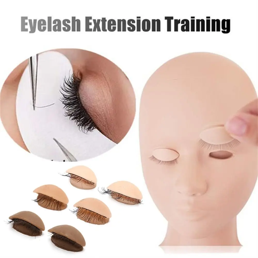 Multi-functional Training Lashes For Starter Eyelashes Extension Training Model Training Head Practice Grafting Eyelashes Tools