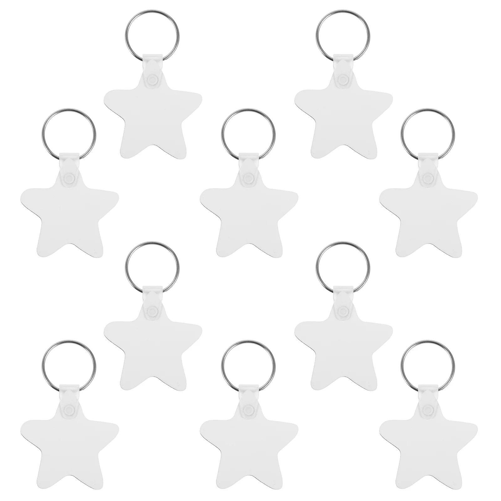10 Pcs Heat Transfer Key Chain Blank Keychains Sublimation Blanks Bulk Handicraft Portable DIY White Out Tape
