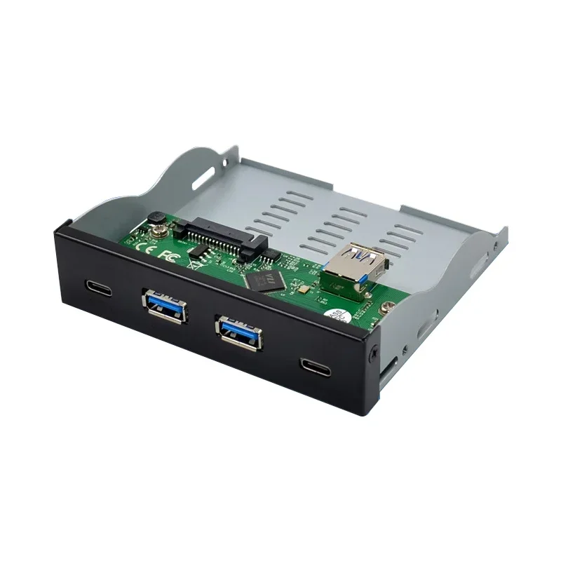 3.5 Inch Desktop Computer PC USB 3.1 Front Panel Docking Station Chip VIA VL820 TYPE C + A (2A2C) USB3.1 Hub Adapter 10Gbps