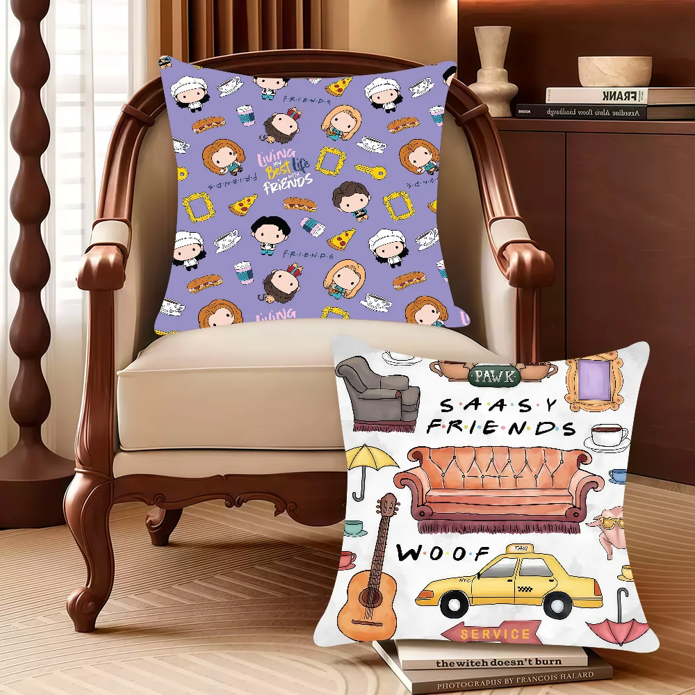 Hot F-Friends TV Show Pillow Case Decor Protective Covers Comfortable Soft For Sofa Living Room Home Office