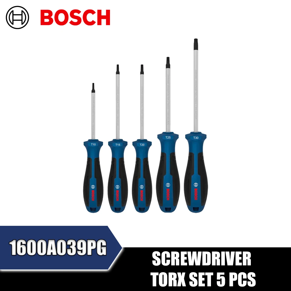BOSCH 1600A039PG Screwdriver Torx Set 5PCS Hand Tools Adjustment Screw