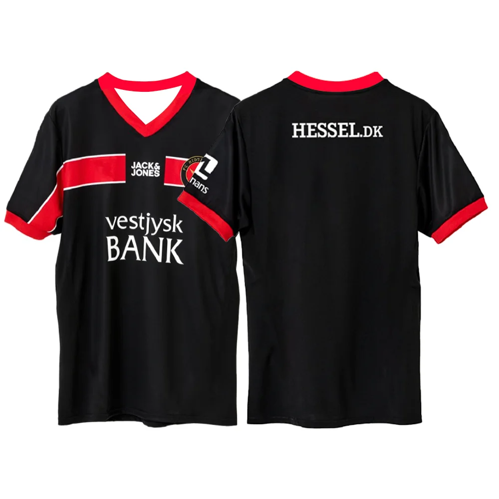 24/25 Dänemark Fußball-Trainings-Trikots, Sport-Trikots, unverzichtbare Trikots für Fans, Midt Jawa Region 3D-gedruckte Sport-Trikots