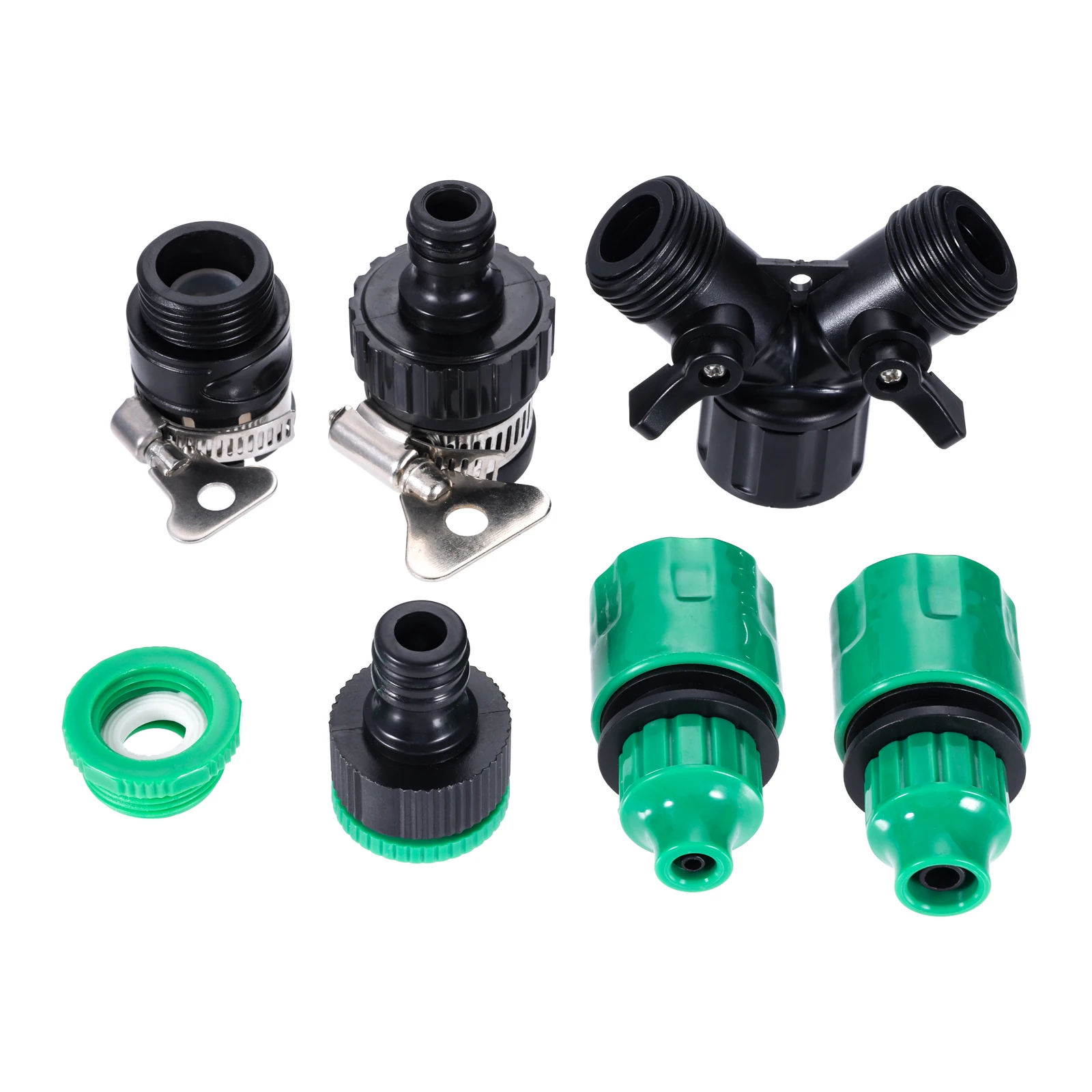 

7pcs/set Hose Joint Faucet Connector Sprinkler Nozzle Connector Faucet Water Tap Adapter For Lawn Washing Machine Kitchen Faucet