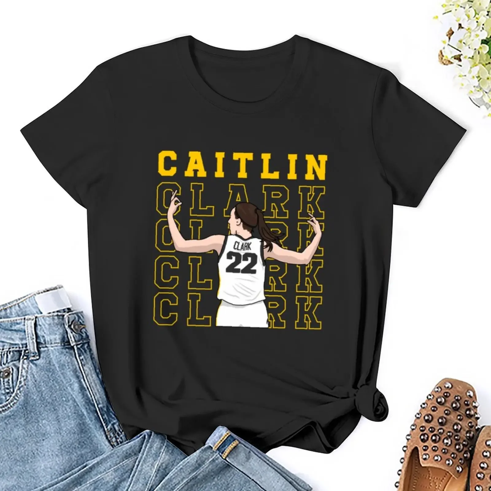 T-shirt Clark et Clark-Caitlin pour femmes, vêtements esthétiques, médicaments