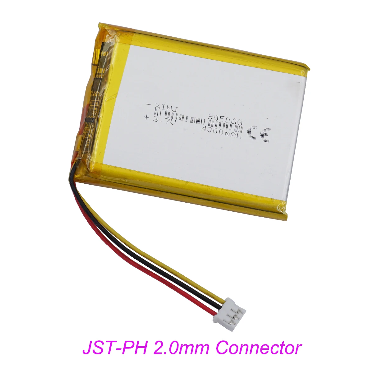 3.7V 4000mAh 14.8Wh Li-Polymer Replacement Lipo Rechargeable Battery 3 Wires JST 3Pin 2.0mm Connector NTC for Thermistor 905068