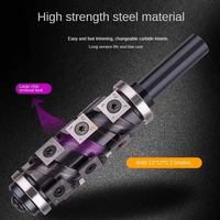 CNC Spiral Cutter Woodworking Trimming End Mill Vertical 12mm 12.7mm Shank Flush Trim Router Bit with 12x12x2.2mm Carbide Cutter