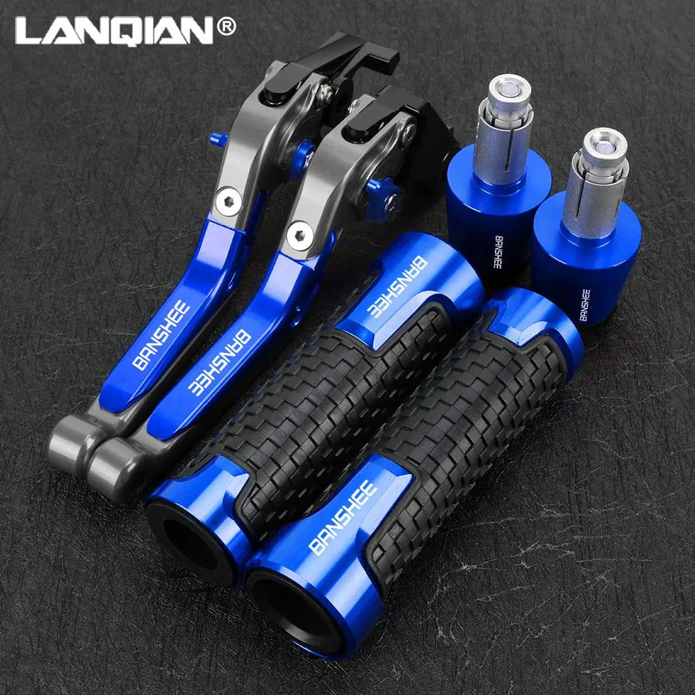 Motorcycle Aluminum Brake Clutch Levers & Handbrake Handlebar Grip Handle Hand Grips For YAMAHA YFZ 350 YFZ350 Banshee 2002-2008