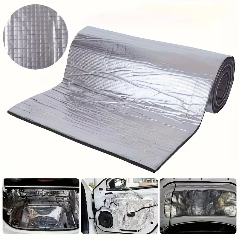 Automotive Thermal Acoustic Insulation Mat Aluminum Foil Heat Insulating Cotton 5mm 10mm for Car Door Bonnet Soundproofing