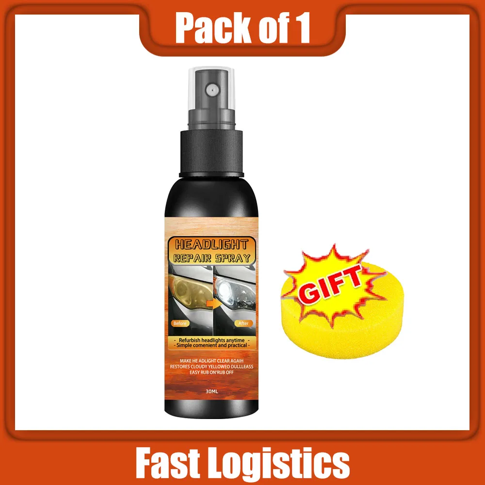 Car Lamp Restoration Polishing Kit - Headlight Scratch Remover & Oxidation Cleaner Repair Paste for Headlamp Assembly Polish Wax