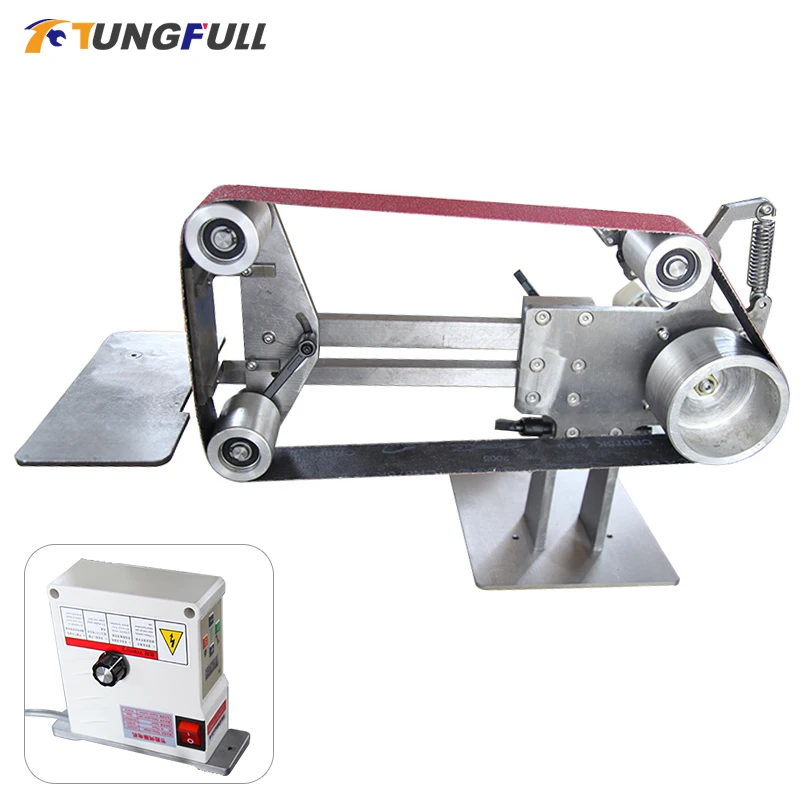 750W Belt Grinder Machine 1200x50mm Industrial Grade Vertical & Horizontal Belt Sander Polisher Sharpener Polishing Machine