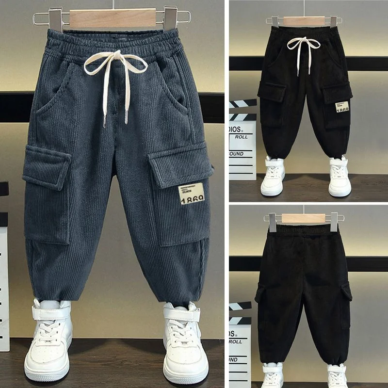 Boys Casual Pants Long Trousers Cotton 2024 New Spring Autumn Baby's Kids Pants High Quality Children's Clothing