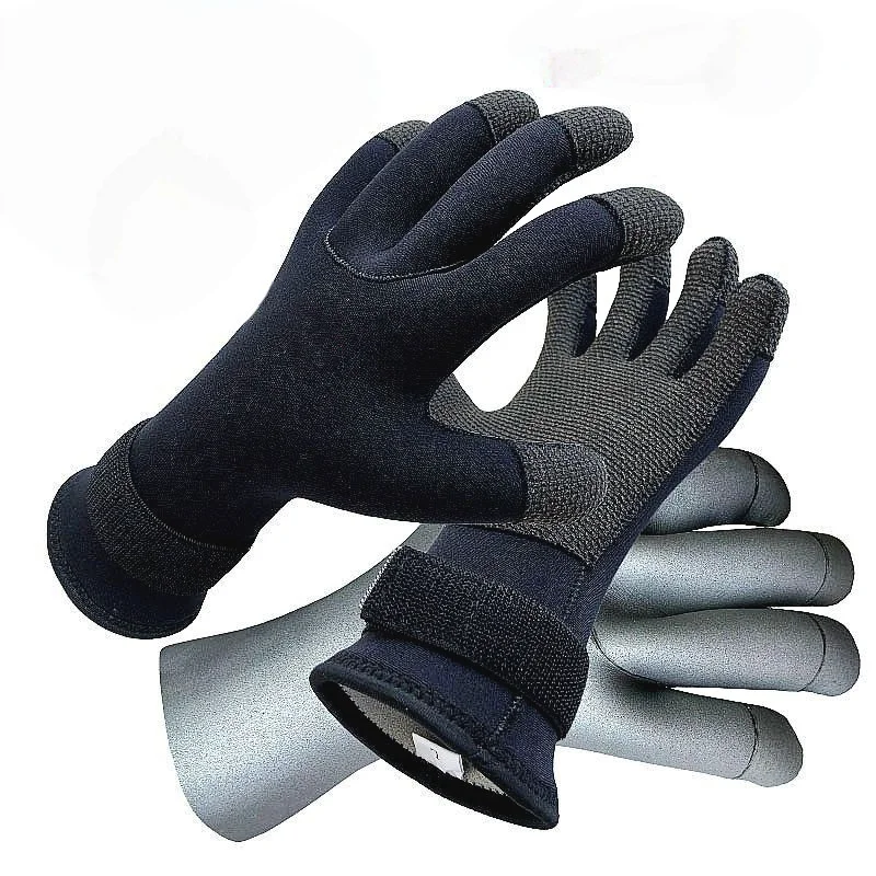 Herren Damen 5mm7mm Neopren Kevlar-beschichtete Winter-Schwimmhandschuhe, warm, rutschfest, verschleißfest, für Outdoor-Wassersport, Angeln, Tauchen – Detail 5
