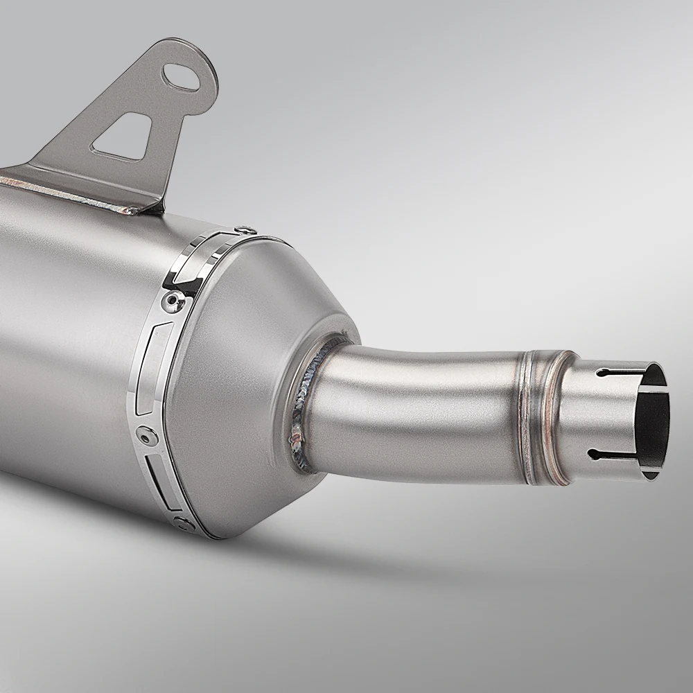 Stainless Steel Mid-link Pipe Exhaust with DB Killer Muffler for CFMOTO 450MT 450SR 450NK, reliable noise reduction effect