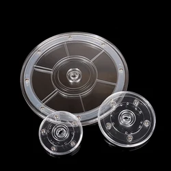 7-20cm Acrylic 360 Rotating Display Stand Turntable Transparent Round Base Lazy Jewelry Decor Swivel Plates Furniture Hardware