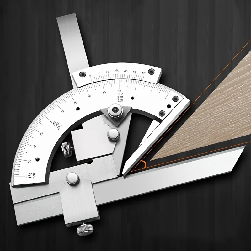 1Pc High Precision Universal Angle Ruler 320 Degrees Multifunctional Industrial Protractor Gauge Angle Ruler Measuring Instrumen
