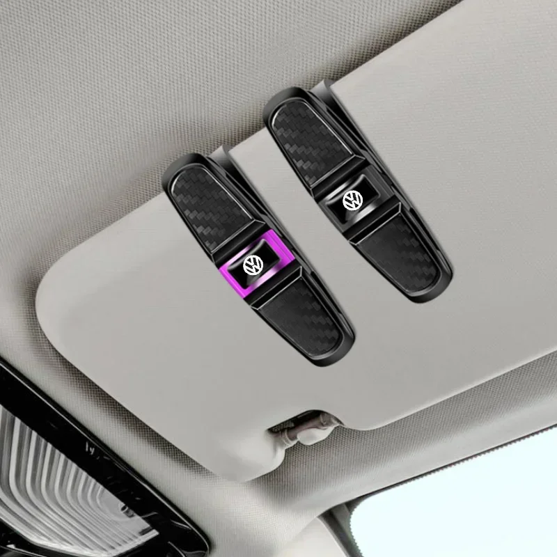 Car ABS Multifunction Glasses Storage Clip Sunglasses Holder For Volkswagen Golf 6 7 CC Passat Touran Beetle Jetta Polo MK6 B5