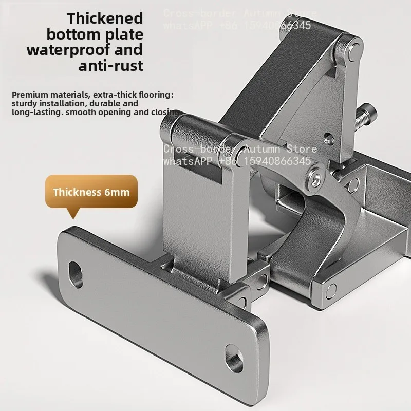 Stone Door Hinges, Stainless Steel Invisible Door Hinges, Heavy Duty Tile Door Hinges Adjustable