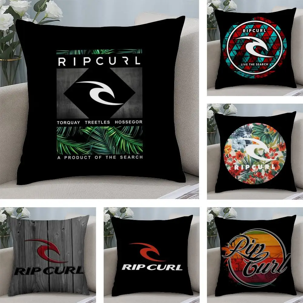Surf Beach R-Rips Curls Cushion Cover Soft Plush Fabric Double-Sided Printed Sofa Cushion Cover for All Seasons Home Decor Gift