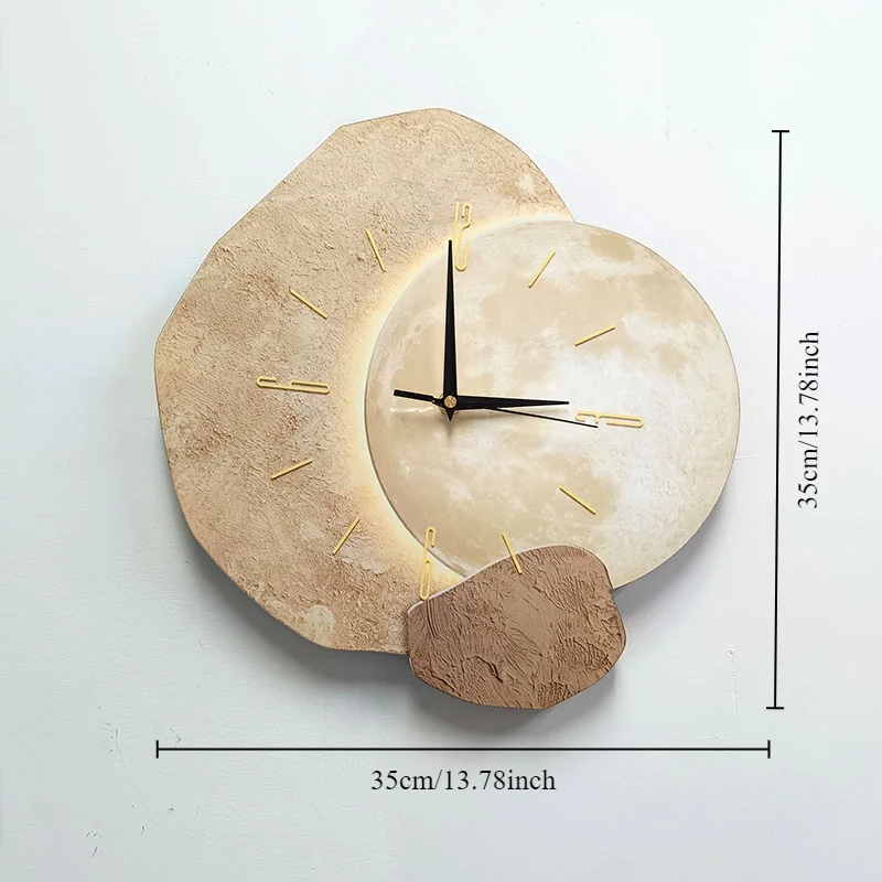 거실 벽시계, 심플한 모던 레스토랑, 창의적인 벽걸이 테이블, 고급 감각 벽화 램프, 35cm