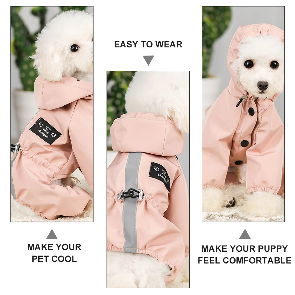 

Waterproof Reflective Dog Clothes Small Coat Raincoat Hooded Pet Raincoats for Dogs Poncho Jacket Dog Costume Pet Rain Clothes