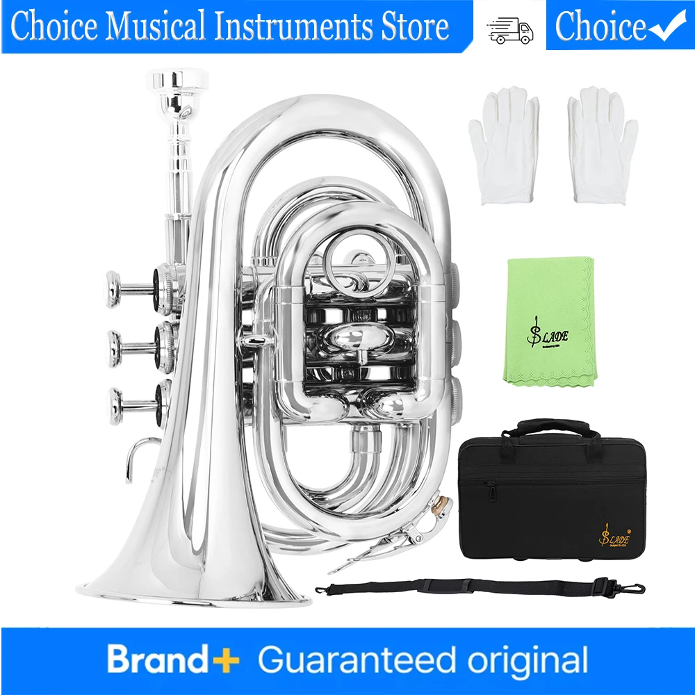 

Тромбон SLADE Bb, латунный духовой инструмент с мундштуком, перчатками, салфеткой для чистки, чехлом для переноски и комплектом аксессуаров