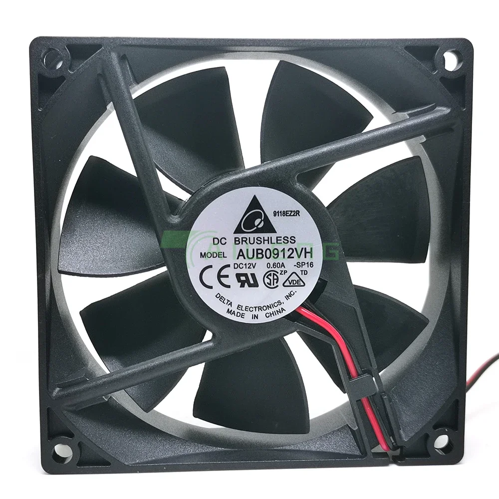 AUB0912VH 9 سنتيمتر 9.2 سنتيمتر 92 مللي متر مروحة التبريد 92x92x25 مللي متر DC12V 0.60A 2 خطوط ارتفاع تدفق الرياح مروحة التبريد لطاقة الهيكل