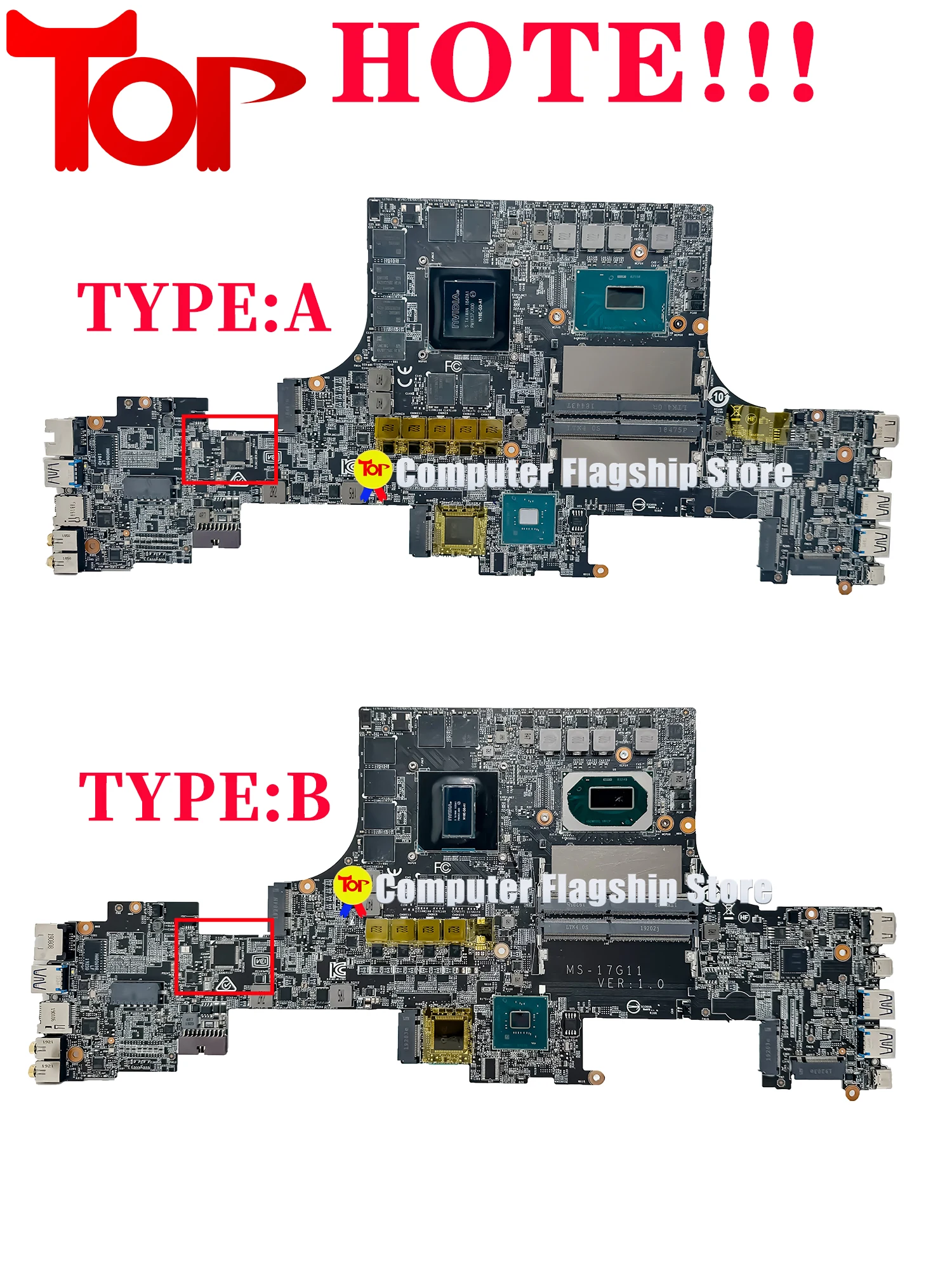 MS-17G11 Laptop Motherboard For MS-17G1 WS75 9TK P75 GS75 I7-8750H I7-9750H RTX3000 RTX2060 Mainboard 100% Testd Fast Shipping