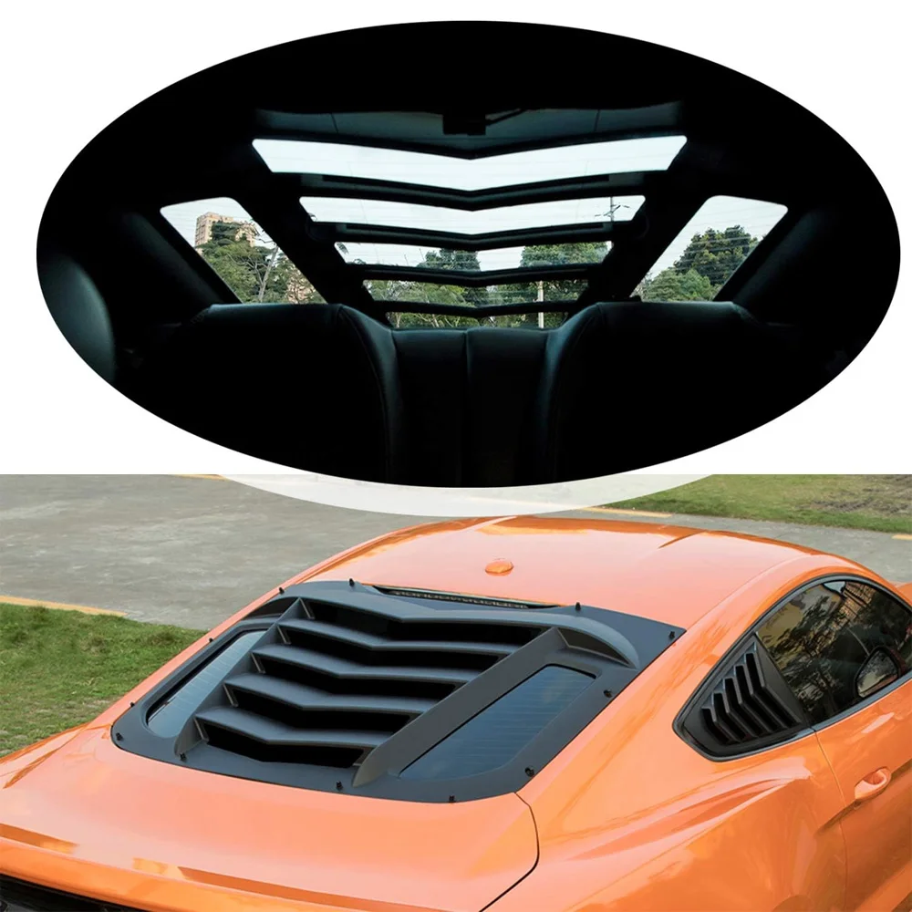 

Opall ABS Rear &Quarter Side Window Louvers in Matte Black fits for Mustang 2015 2016 2017 2018 2019 2020