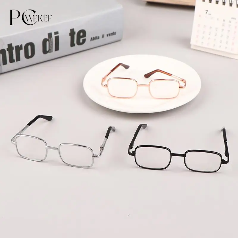 For 20cm Plush Doll Eyeglasses Toy PU Leather Small Bell Choker Necklace Photo Props Doll Accessories Toys Pet Glasses