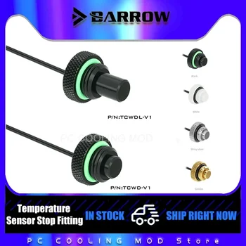 Barrow-Temperatursensor-Stoppanschluss, G1/4'' 10K 8 mm (kurz) 15 mm (lang) für Wasserkühlsystem + 30 cm Kabel, TCWD-V1/TCWDL-V1