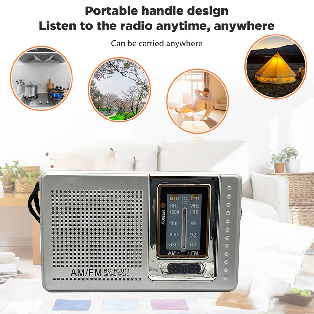 BC-R2011 Portable Radios AM FM With Telescopic Antenna Rechargeable Shortwave Radio Receiver Player For Senior Home Walking