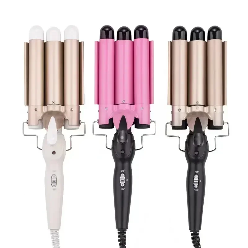 

Professional Curling Ceramic Hair Curler Wave Waver Styling Tools Styler Wand Three Barrel Hair Curler Irons Automatic
