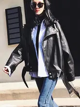 Women’s Faux Leather Motorcycle Jacket #6