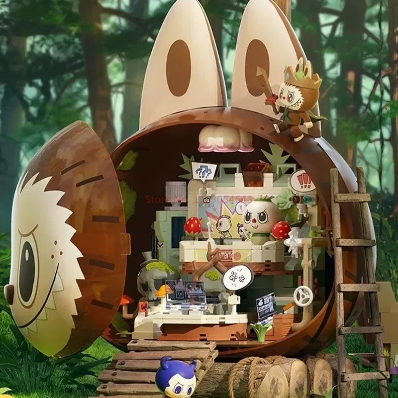 

Оригинальные строительные блоки серии Labubu The Monsters Forest Secret Base, милые аниме Labubu, сборные игрушки для детей, креативные подарки